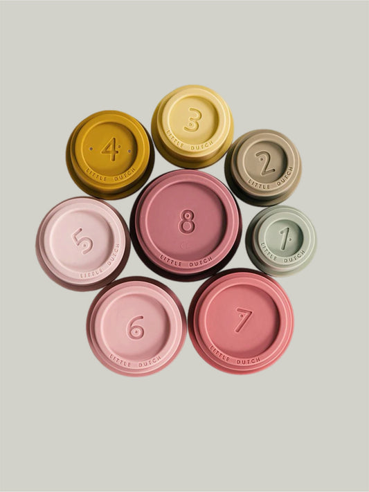 Brand New Little Dutch Stacking Cups - Pink