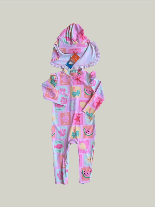 New With Tags George Swim Onesie & Hat 2 to 3 Years