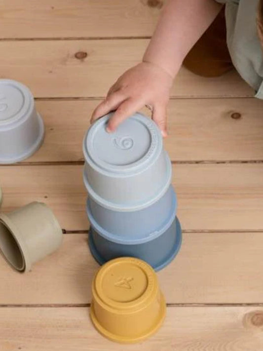 Brand New Little Dutch Stacking Cups - Blue