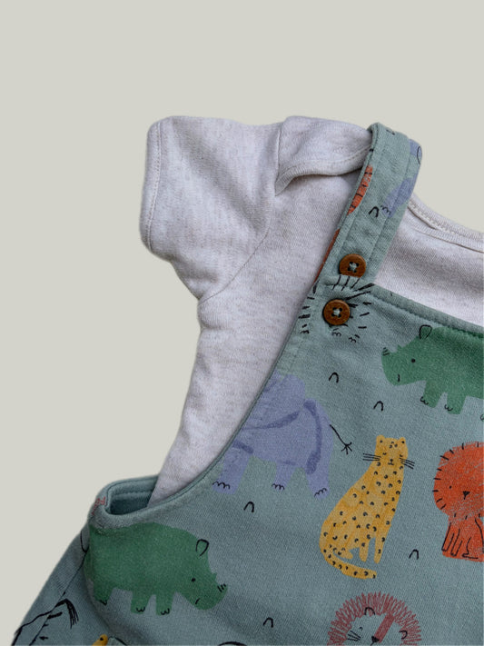 Good Condition Fred & Flo Cotton Dungarees
