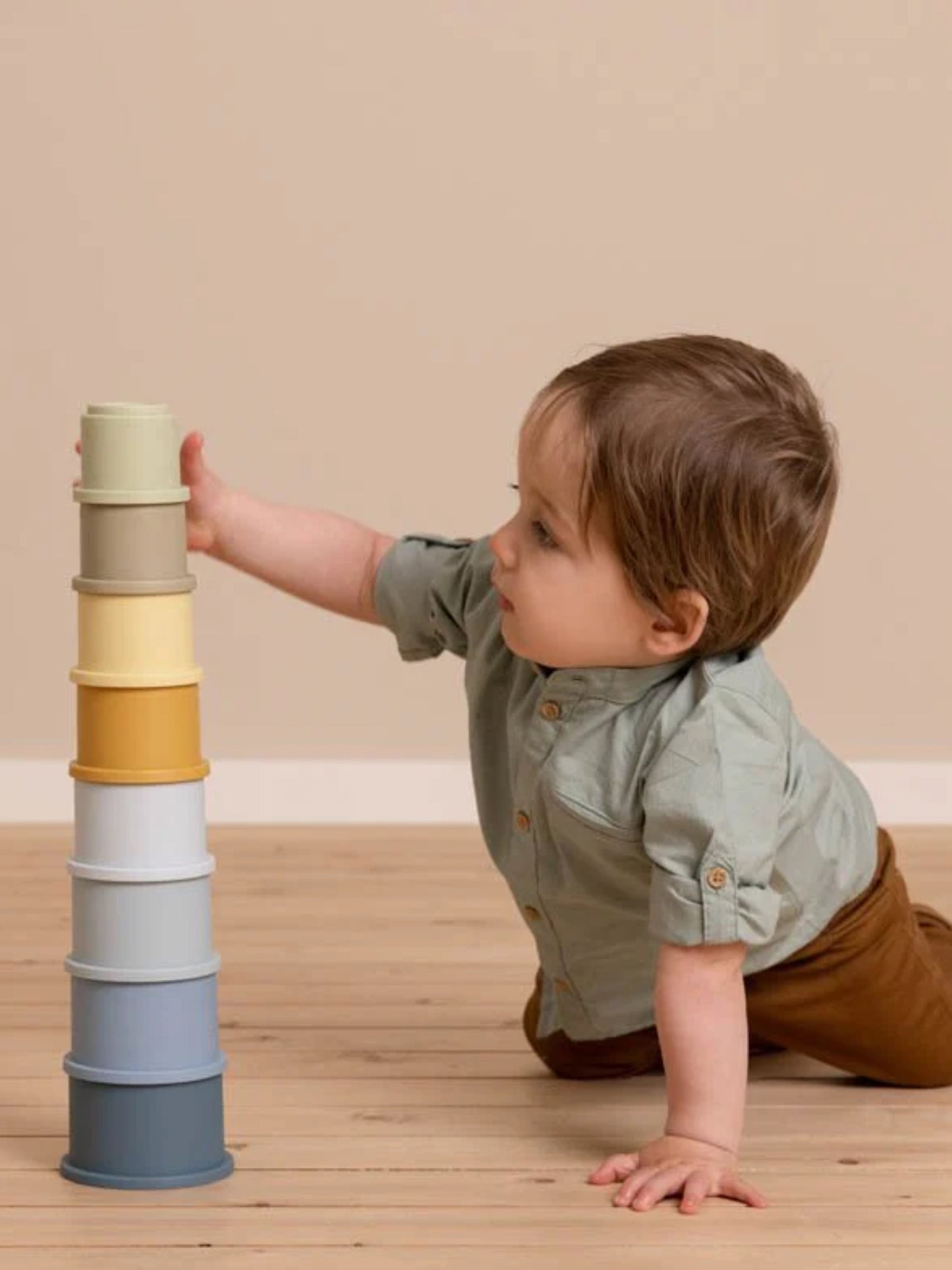 Brand New Little Dutch Stacking Cups - Blue