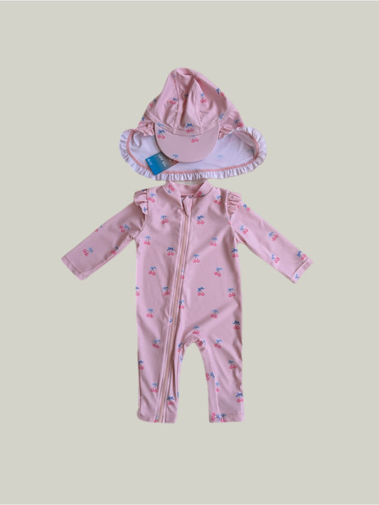 New With Tags George Swim Onesie & Hat 3 to 6 Months