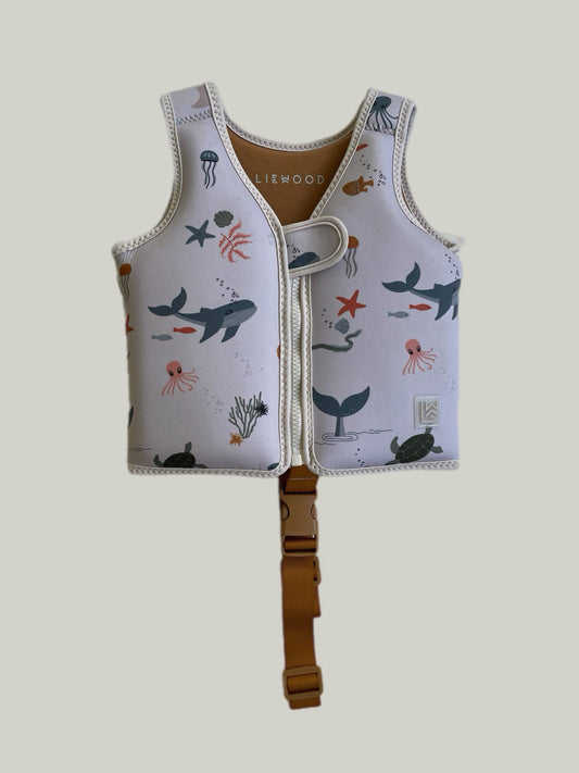 Like New Liewood Swim Vest Sea Creature/Sandy