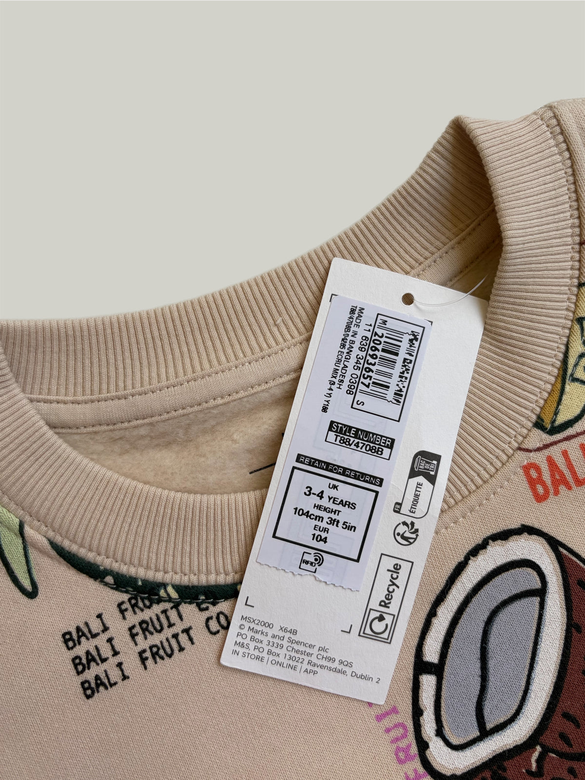 New With Tags M&S Sweater 3 to 4 Years