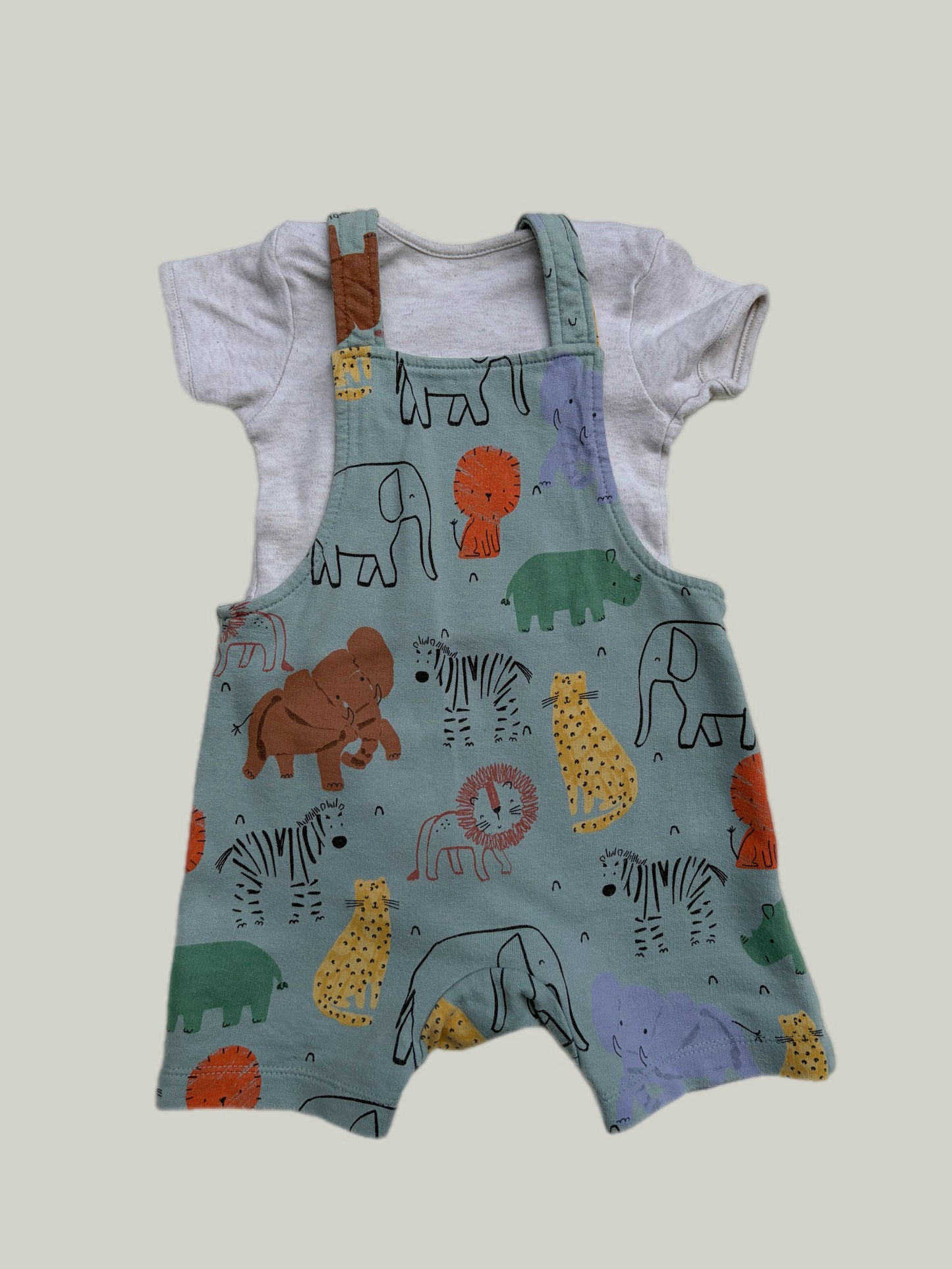 Good Condition Fred & Flo Cotton Dungarees