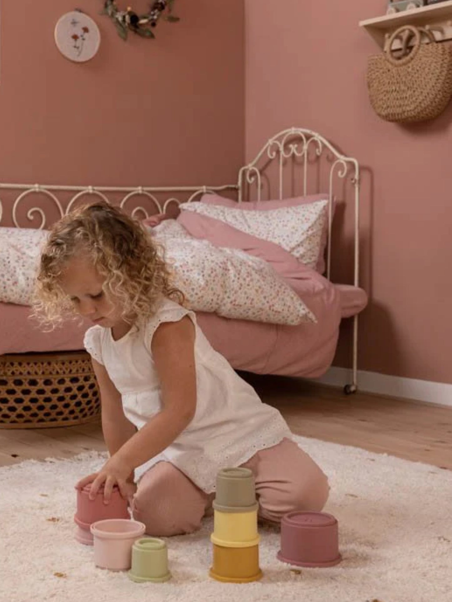 Brand New Little Dutch Stacking Cups - Pink