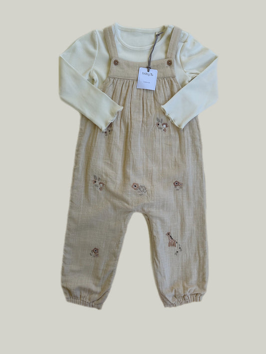 Brand New Baby TU Dungarees Cotton Set