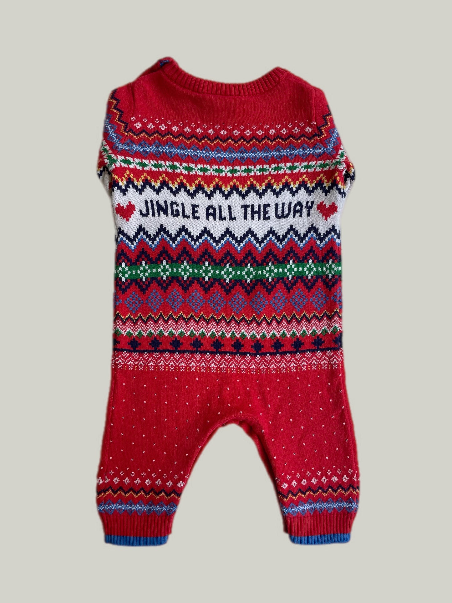 Like New Fred & Flo Christmas Cotton Footless Onesie