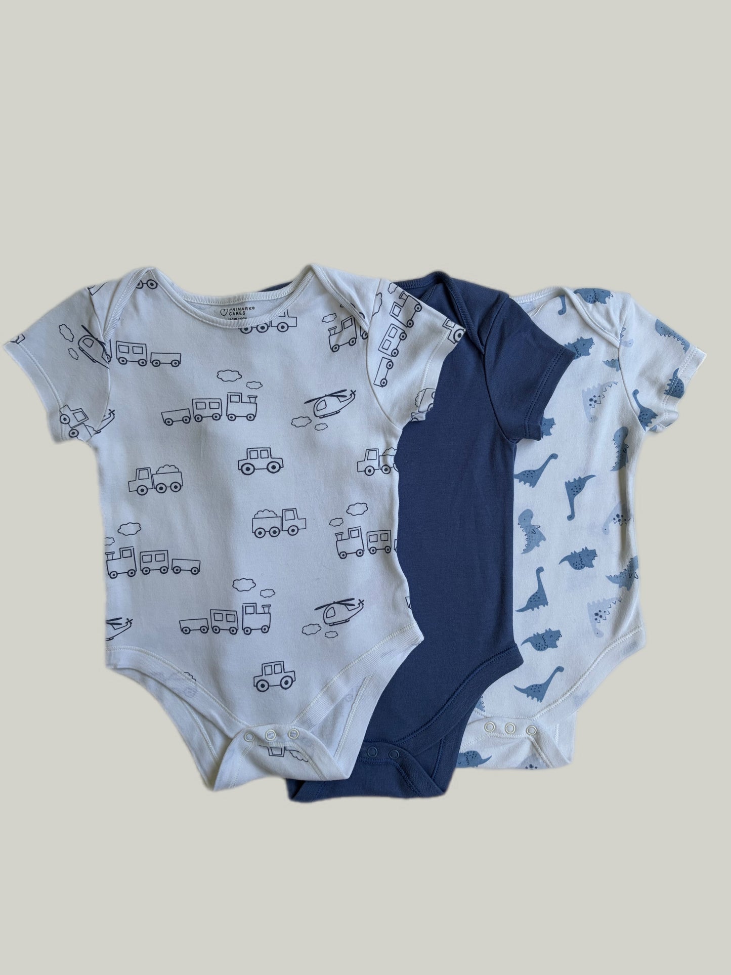 Like New Primark Care Cotton Bodysuits 3 Pack