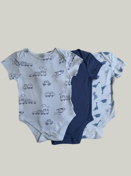 Like New Primark Care Cotton Bodysuits 3 Pack