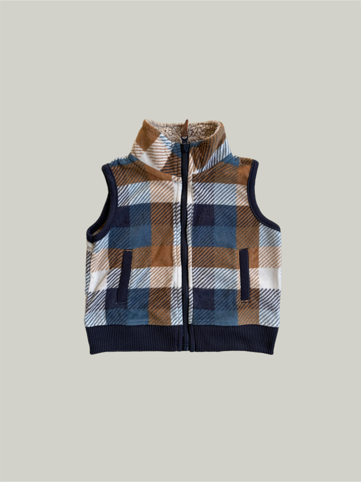 Like New Carter's Cozy Fleece Zip-up Vest 3 to 6 Months