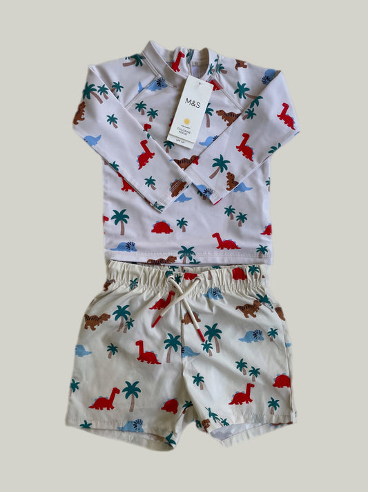 Brand New M&S Swimming Set UPF 50+
