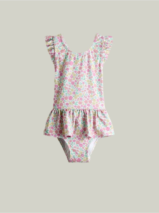 New With Tags JoJo Maman Bebe Swimsuit & Hat 6 to 12 Months