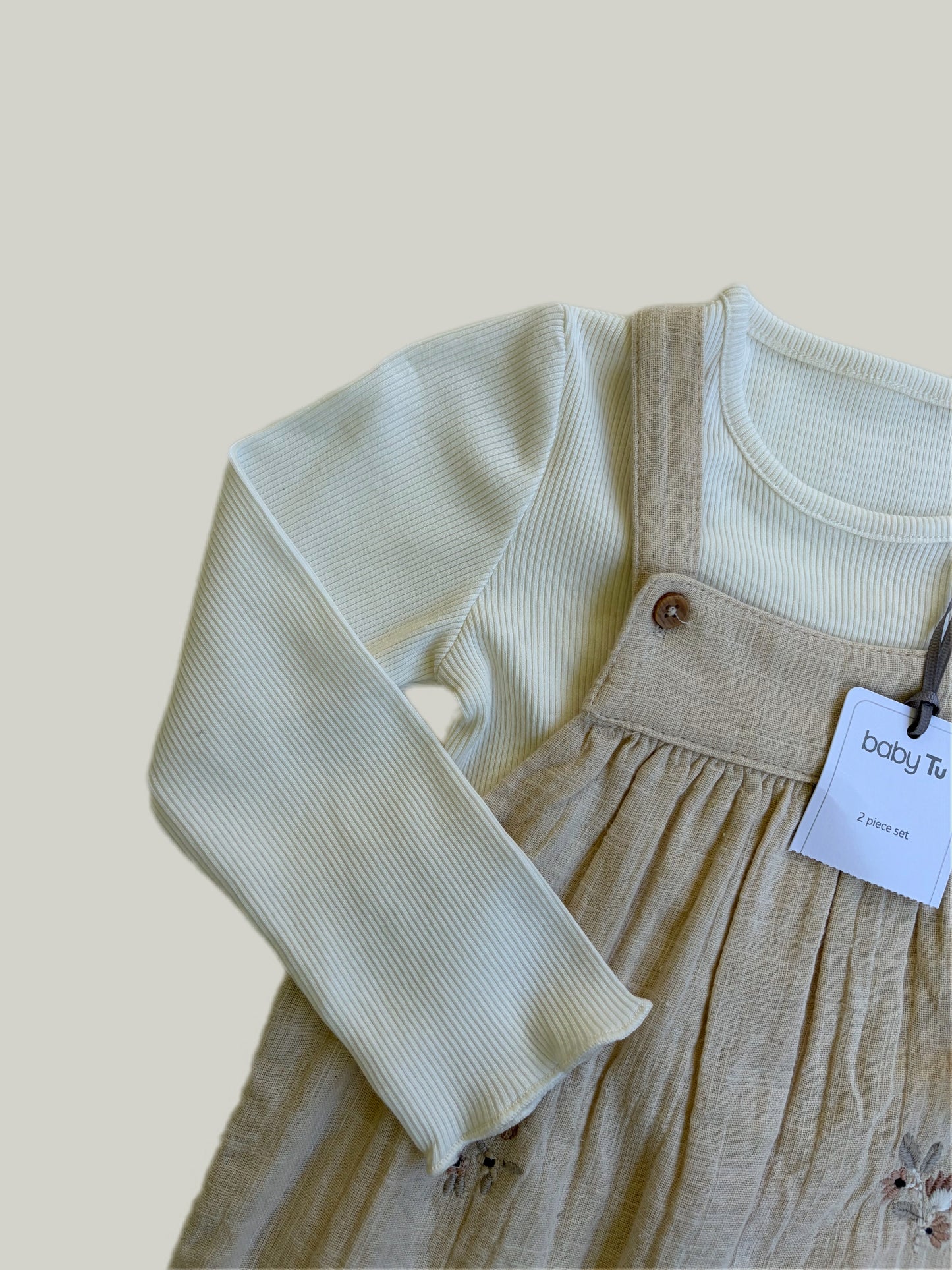 Brand New Baby TU Dungarees Cotton Set