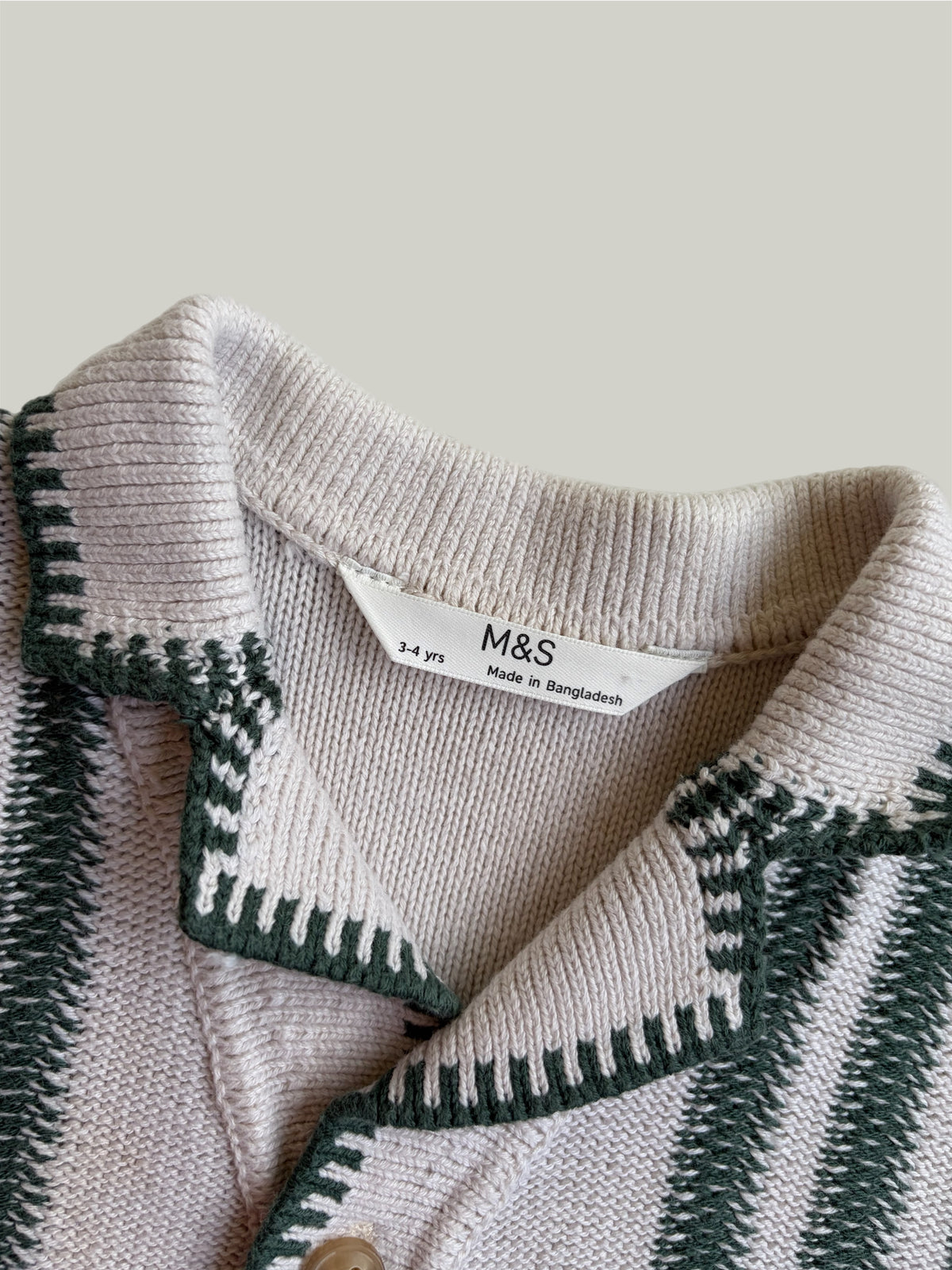 New Without Tags M&S Pure Cotton Striped Knitted Shirt