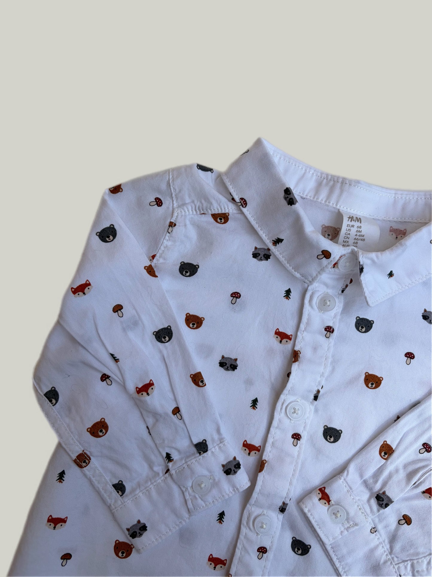 Like New H&M Cotton Shirt 4 to 6 Months