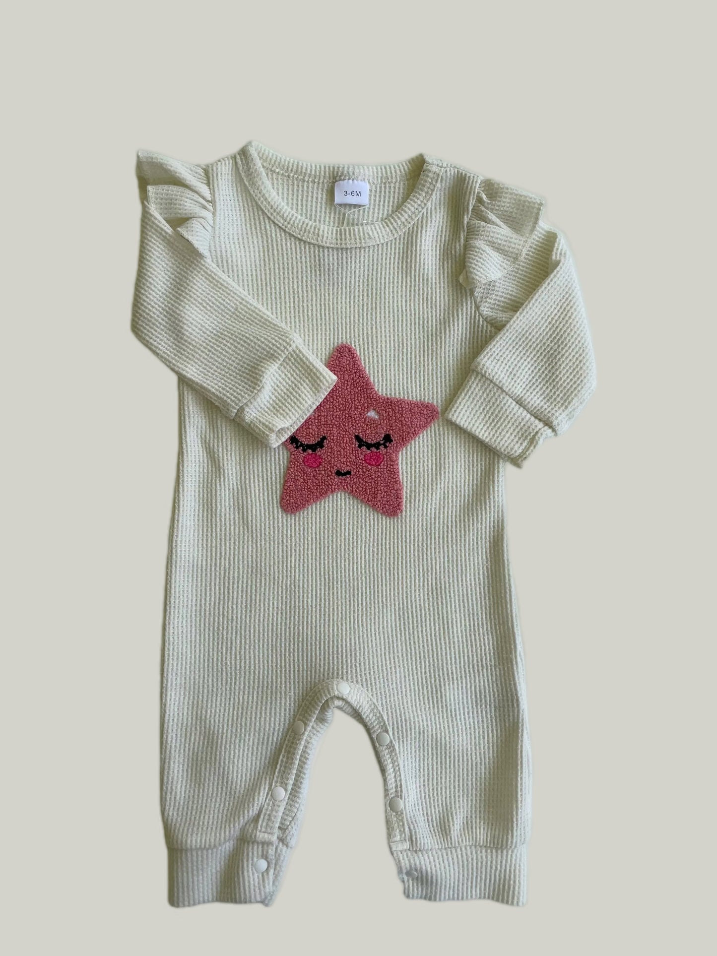 Like New Cream Baby Girl Romper