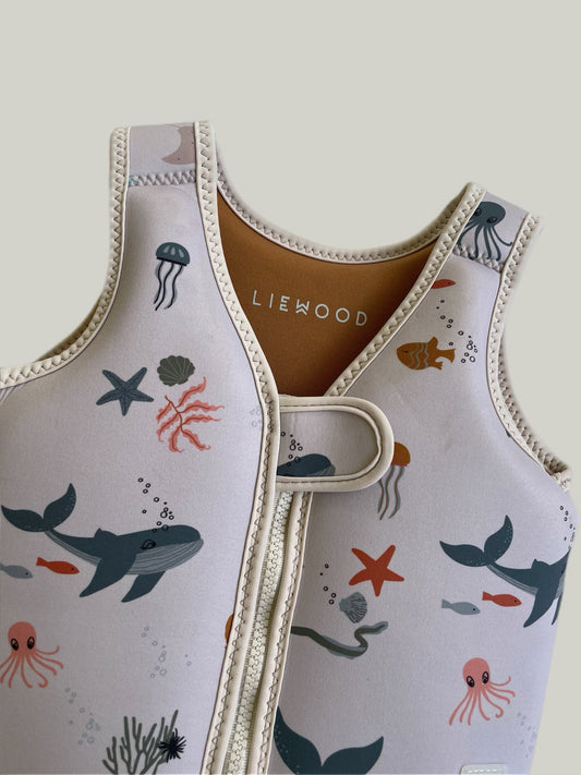 Like New Liewood Swim Vest Sea Creature/Sandy