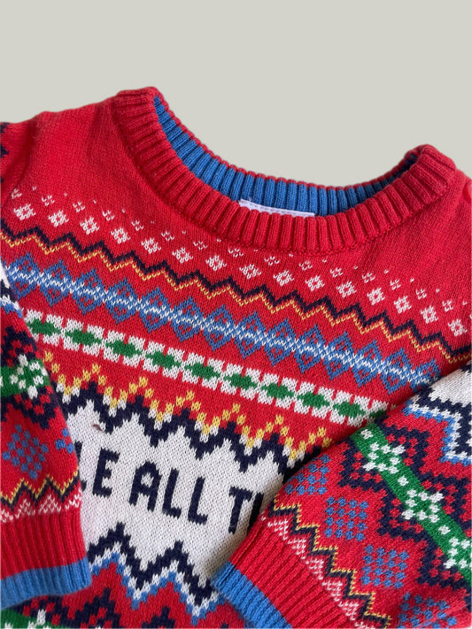 Like New Fred & Flo Christmas Cotton Footless Onesie