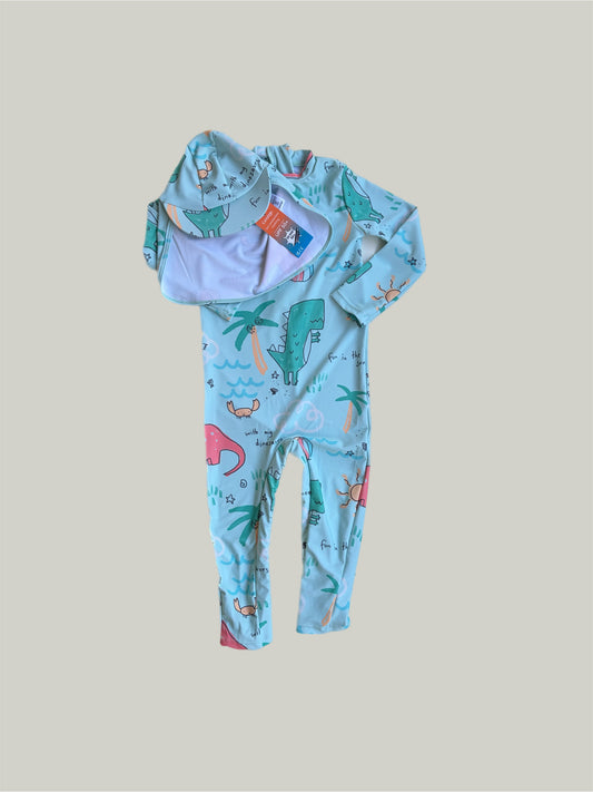 New With Tags George Swim Onesie + Hat 2 to 3 Years