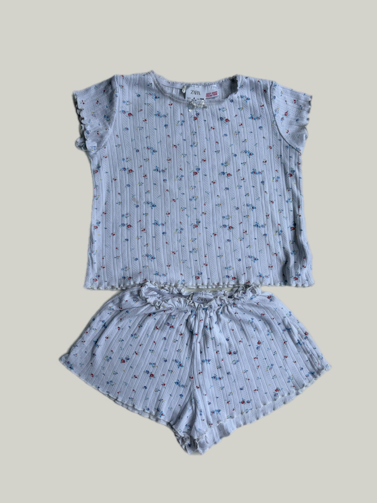 Very Good Condition Zara Cotton Pyjamas Set