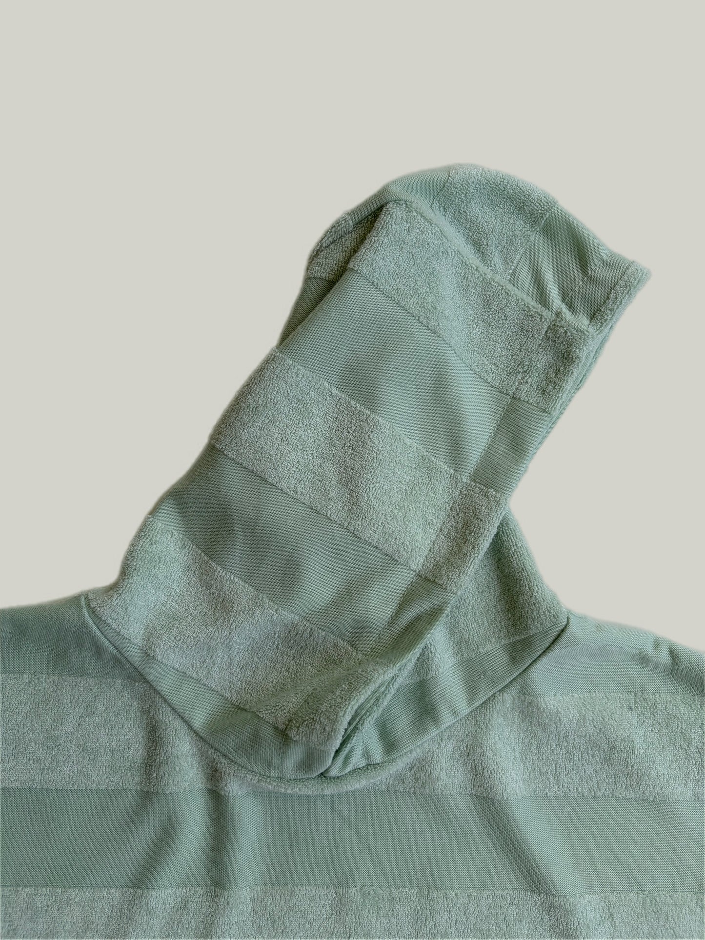 Like New Striped Hooded Towel Poncho