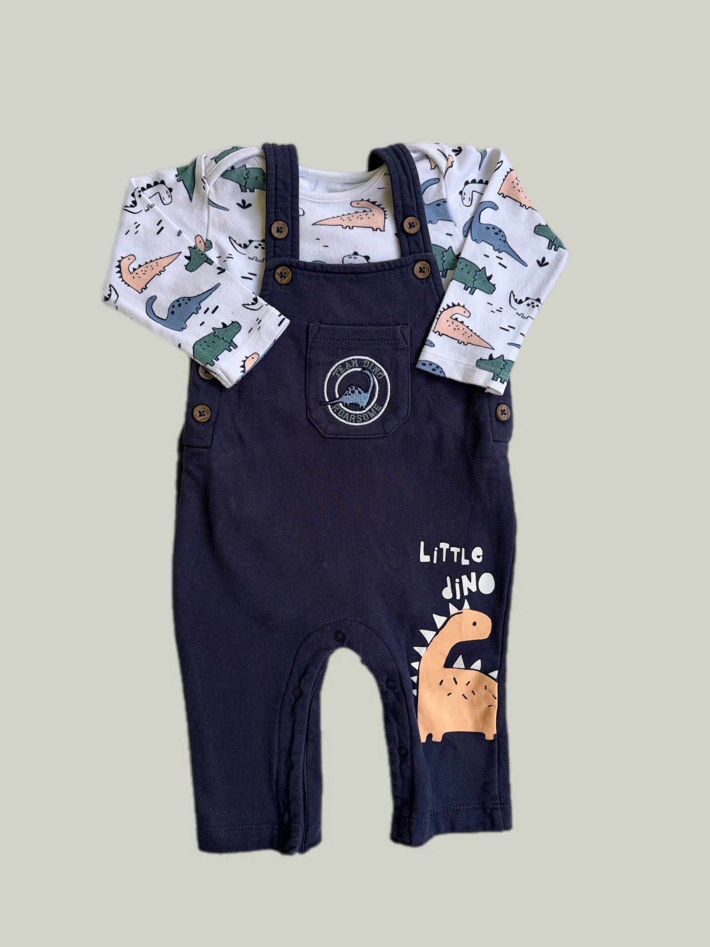 Like New Lullaby Cotton Dungarees Set