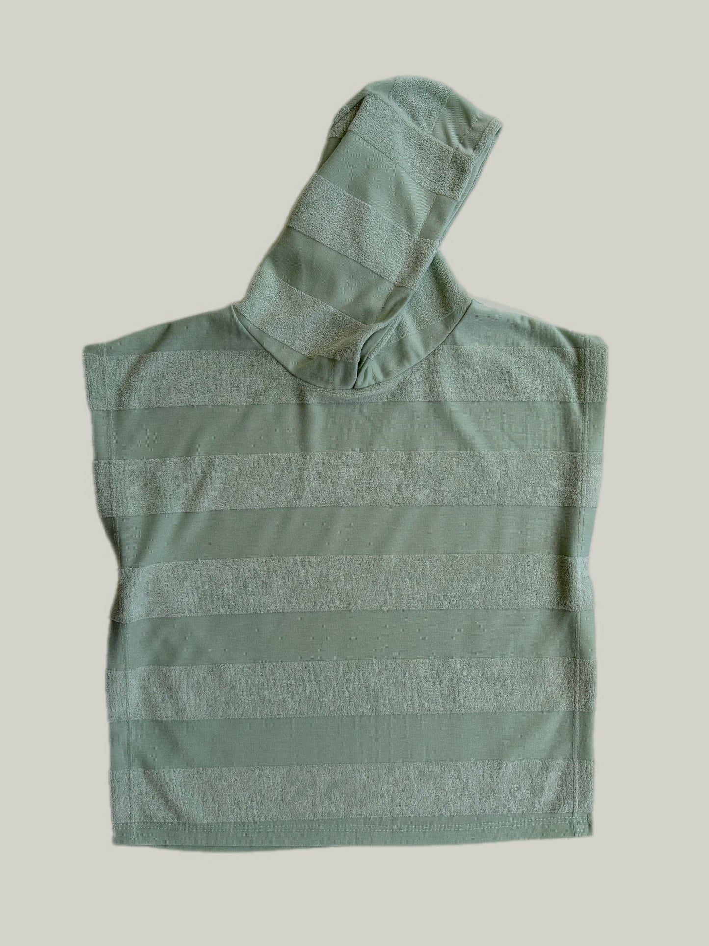 Like New Striped Hooded Towel Poncho