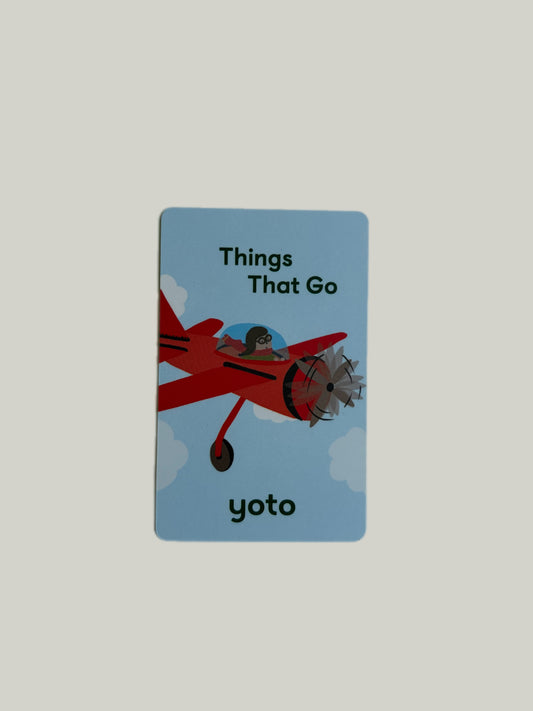 Like New Yoto Card Things That Go