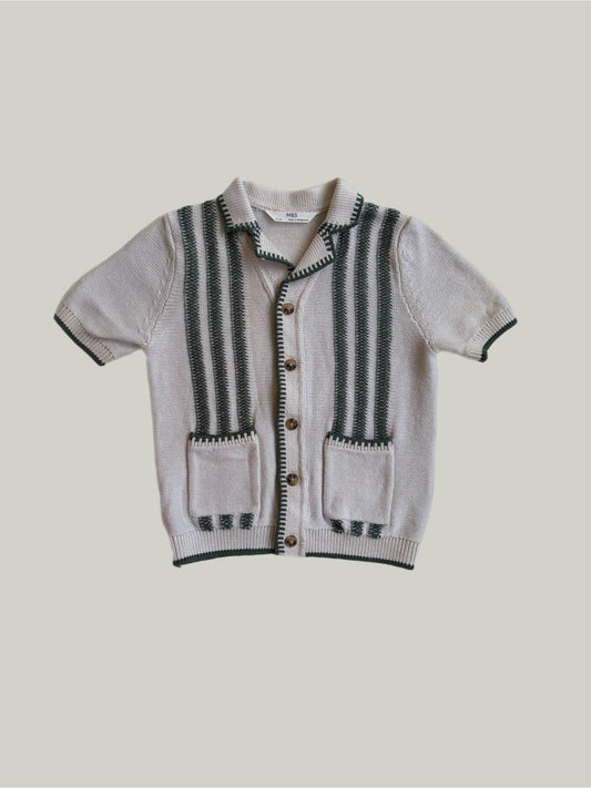 New Without Tags M&S Pure Cotton Striped Knitted Shirt