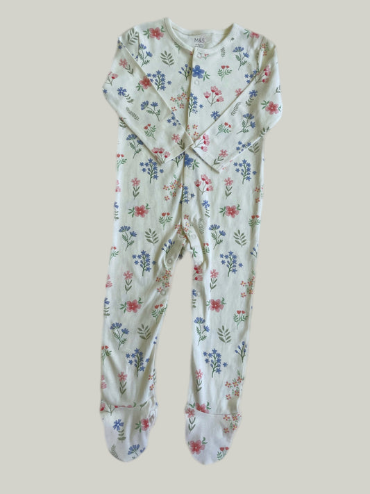 Brand New M&S Baby Girl Sleepsuit