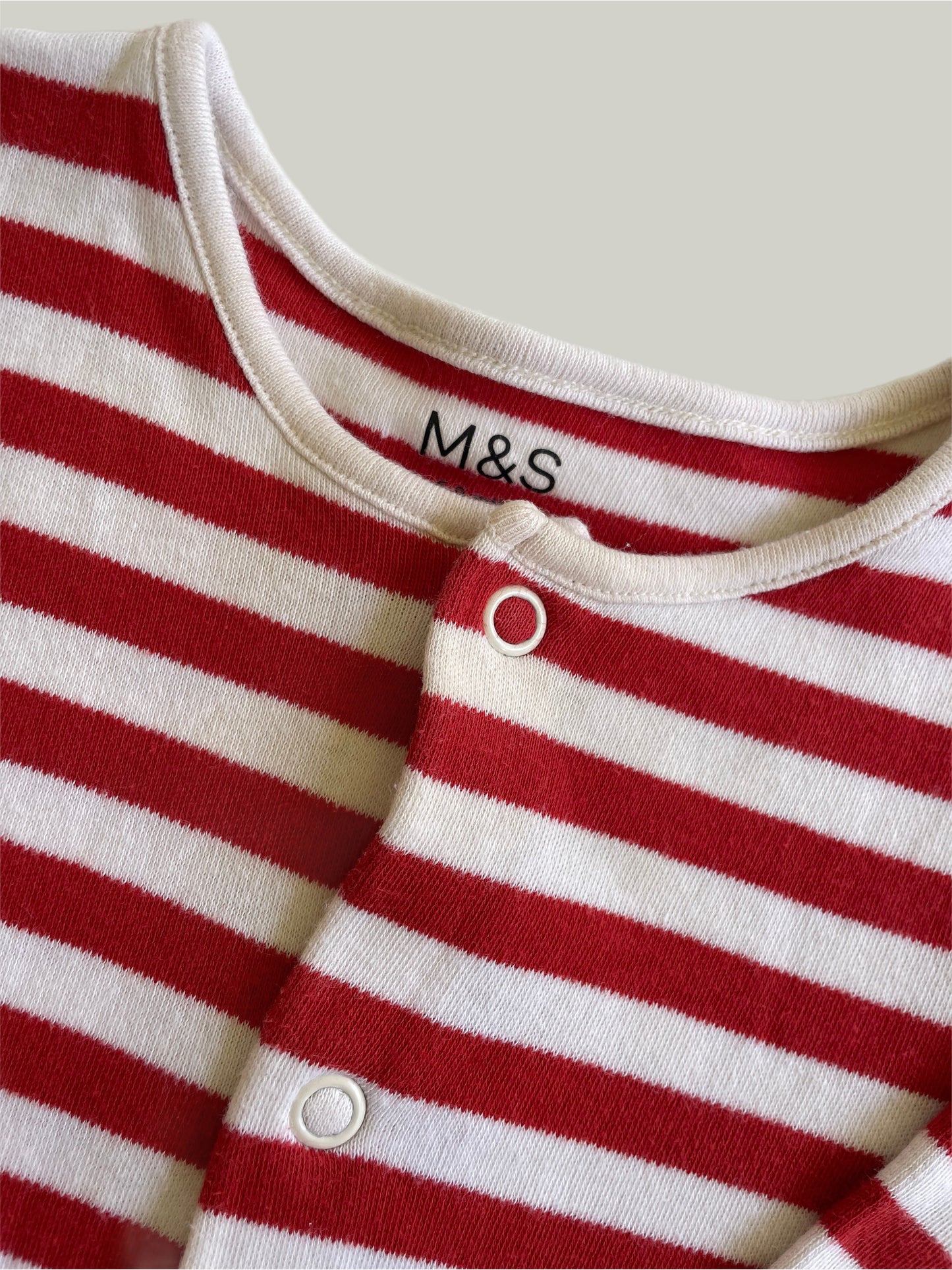 Good Condition M&S Red & Cream Pyjamas