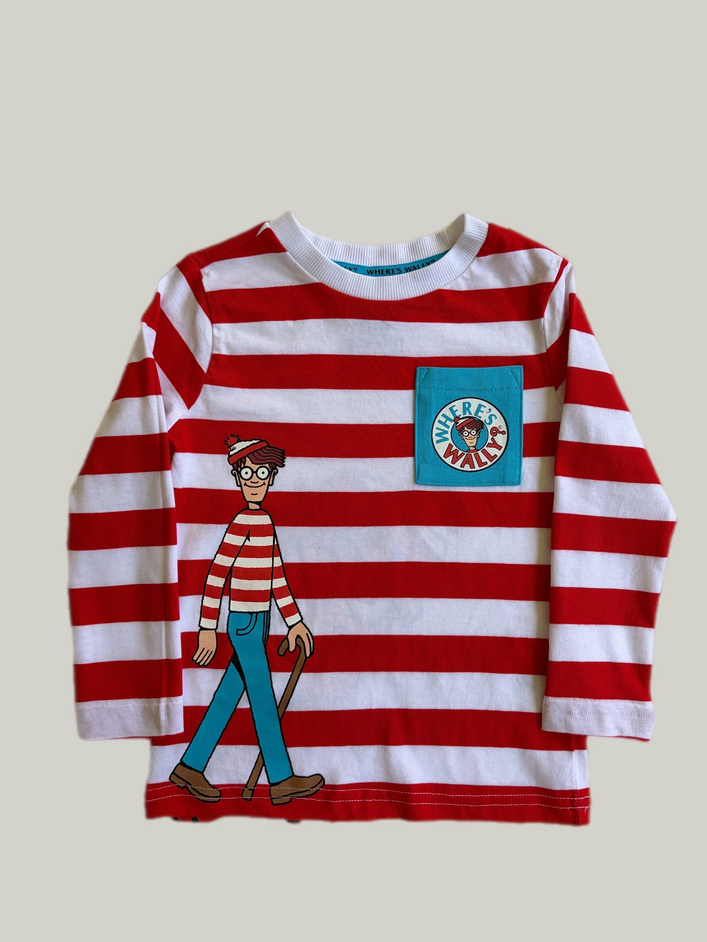 Brand New Cotton Where is Wally Long Sleeve Shirt