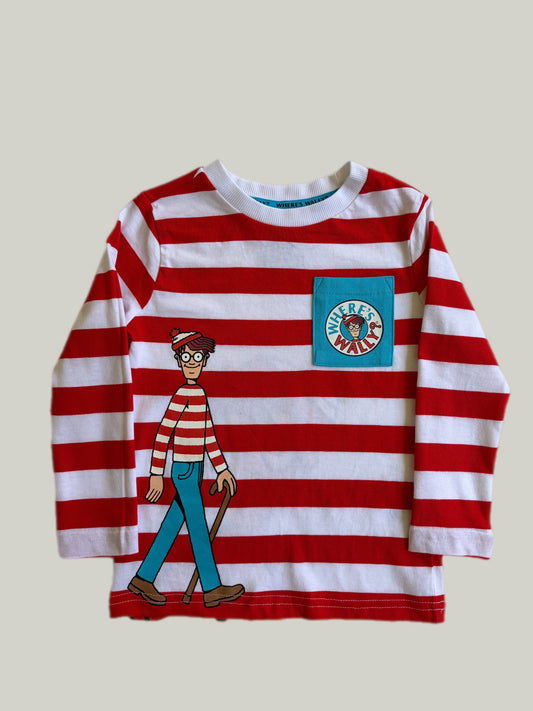 Brand New Cotton Where is Wally Long Sleeve Shirt