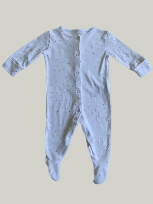 Next Baby Blue Starts Sleepsuit