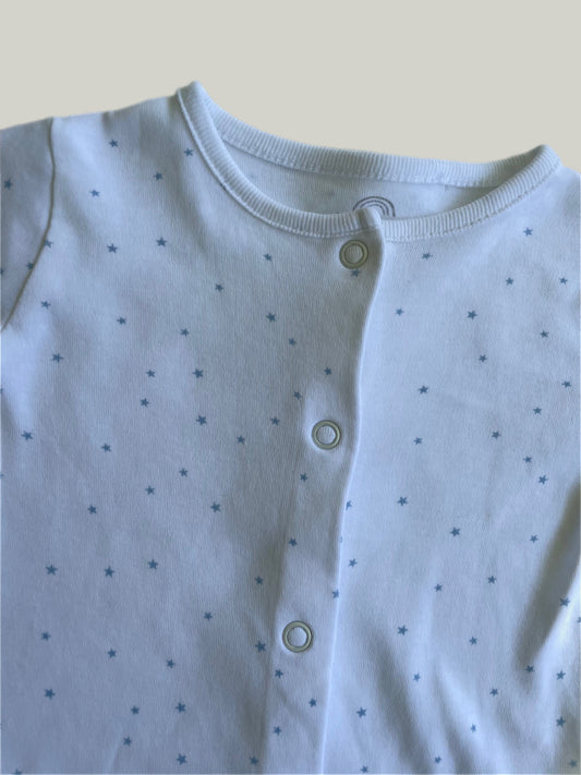 Next Baby Blue Starts Sleepsuit